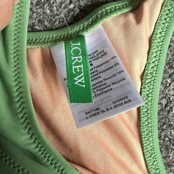 J. Crew Green Heritage Scoop Bikini Swimsuit Top NWT Size S - Picture 5 of 7
